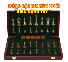 Bộ cờ vua hợp kim bàn gỗ tự nhiên cao cấp (nhiều size)