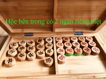 Bộ cờ tướng trúc cả bàn và quân chất lượng (Bàn gập dạng hộp)