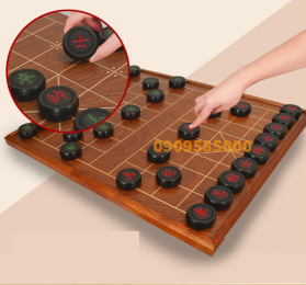 Bộ cờ tướng xịn bằng gỗ trắc khắc âm, bàn đàn hương đỏ
